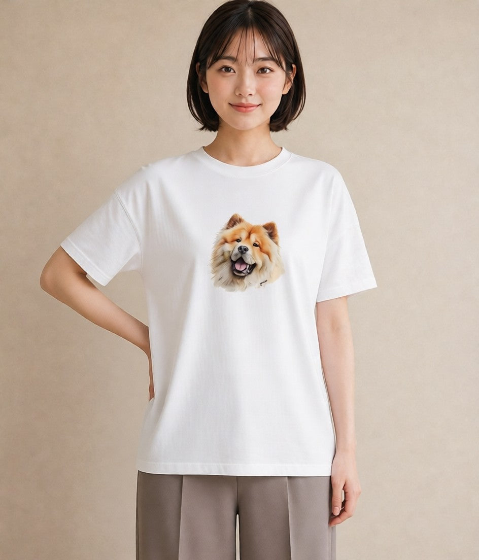 プリントTシャツ レディース 柴犬 しばいぬ 犬 いぬ イラスト シンプル 綿100 デート 白T YMAZO
