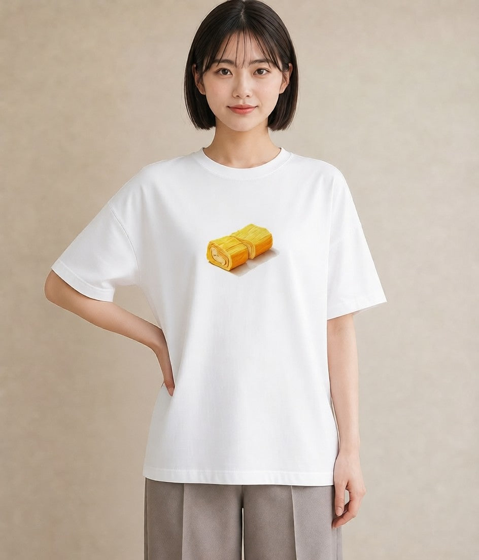 半袖Tシャツ レディース パン 食べ物 フード イラスト ガーリー 通勤 在宅 白T YMAZO