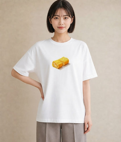 半袖Tシャツ レディース パン 食べ物 フード イラスト ガーリー 通勤 在宅 白T YMAZO