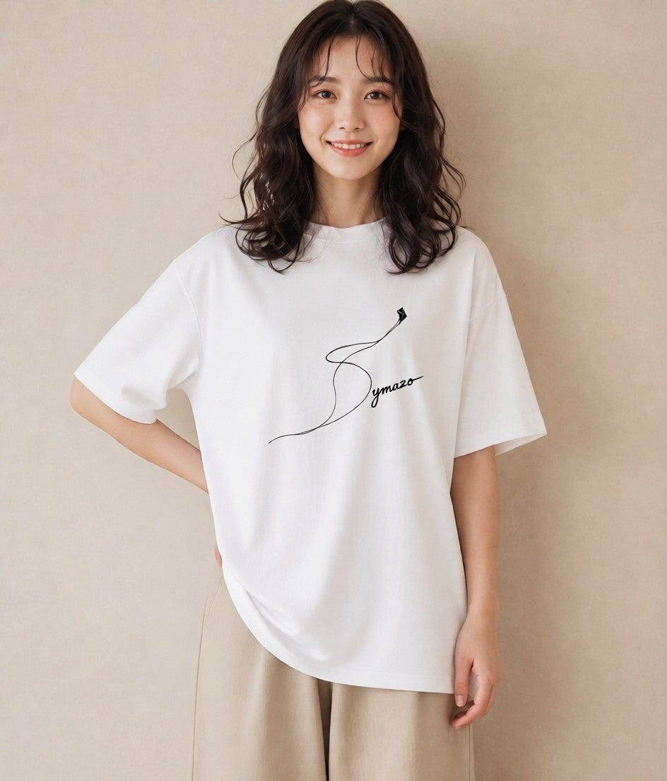 デザインTシャツ レディース 折り鶴 折り紙 ナチュラル アンティーク イラスト 普段使い 通学 誕生日プレゼント 白T YMAZO