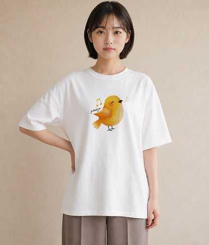 グラフィックTシャツ レディース マメルリハ ペット 動物 イラスト ユニーク お出かけ 普段着 白T YMAZO