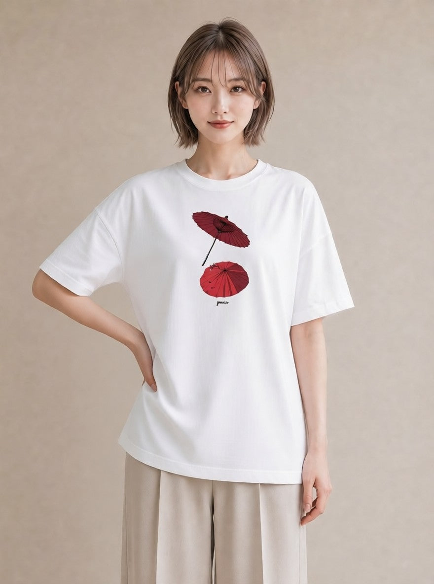 半袖Tシャツ レディース 風鈴 ガラス 夏 ナチュラル アンティーク イラスト シンプル 女性 旅行用 白T YMAZO
