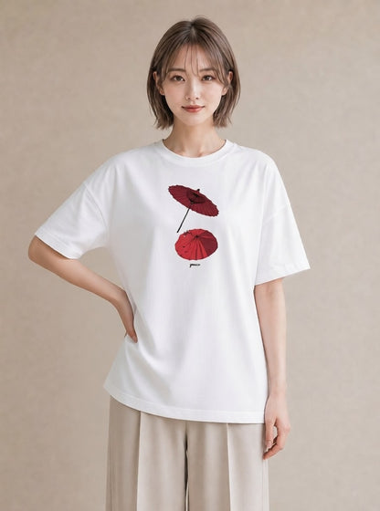 半袖Tシャツ レディース 風鈴 ガラス 夏 ナチュラル アンティーク イラスト シンプル 女性 旅行用 白T YMAZO