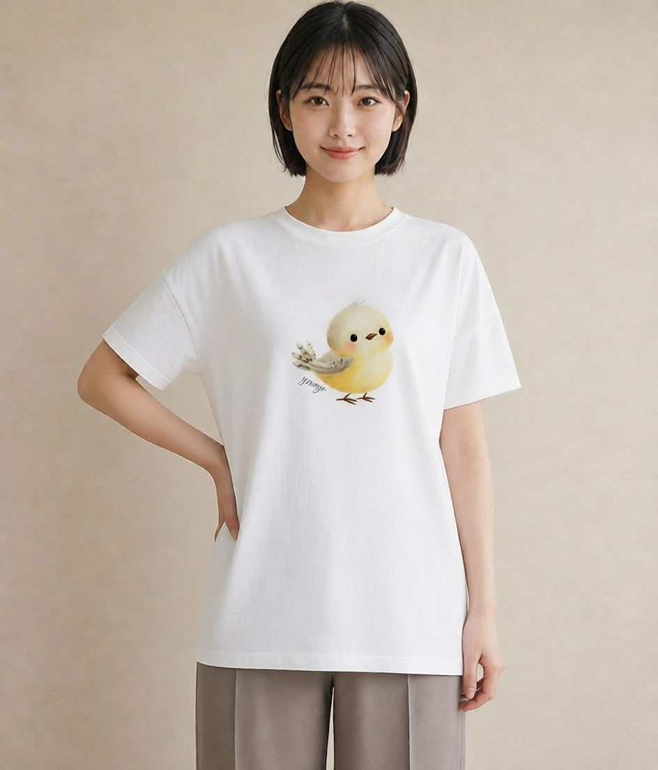 グラフィックTシャツ レディース マメルリハ ペット 動物 イラスト きれいめ 20代 カジュアルコーデ 白T YMAZO