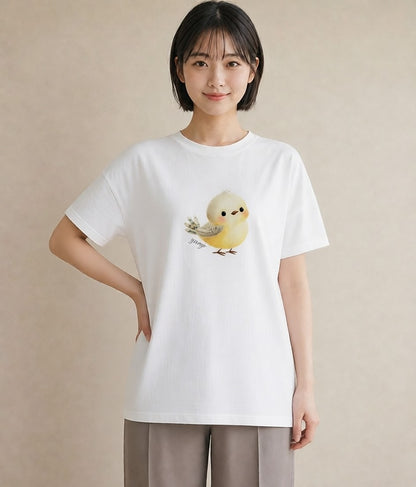 グラフィックTシャツ レディース マメルリハ ペット 動物 イラスト きれいめ 20代 カジュアルコーデ 白T YMAZO