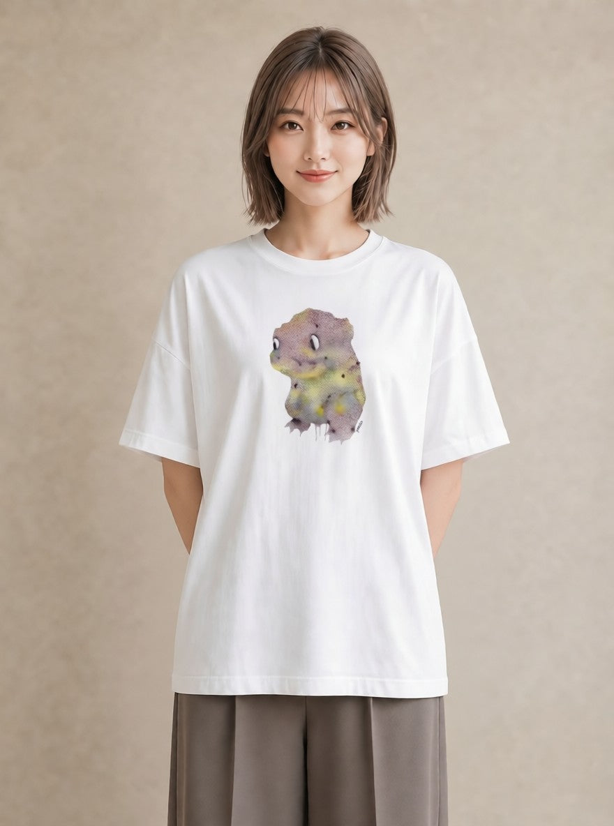 プリントTシャツ レディース カエル ペット 動物 イラスト お洒落 春コーデ 姉妹 白T YMAZO