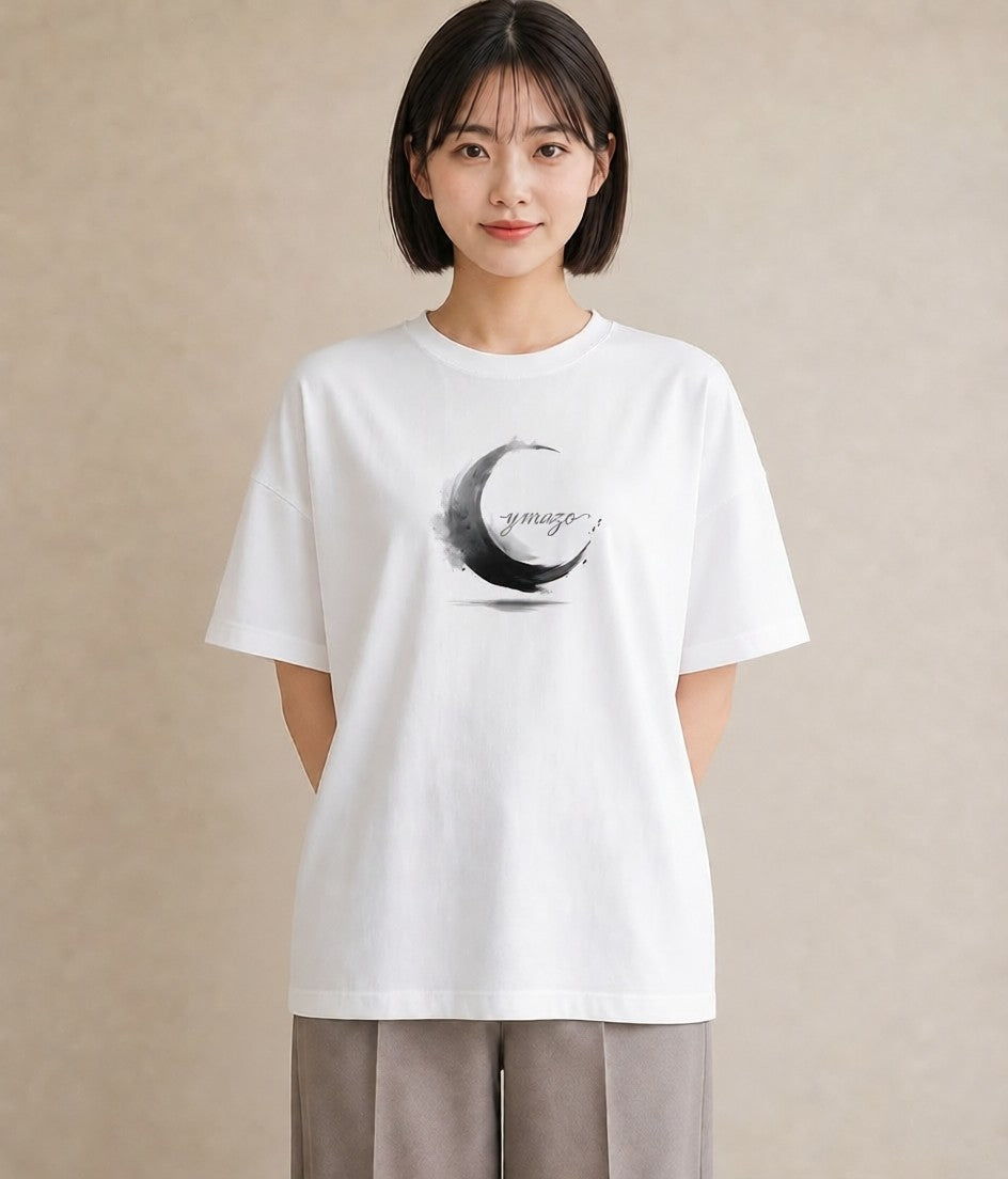 プリントTシャツ レディース 青の水彩 風景 ブルー ナチュラル アンティーク イラスト レトロ 親子 20代 白T YMAZO