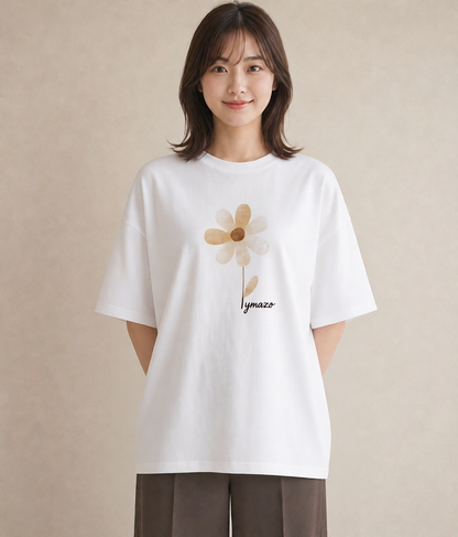 グラフィックTシャツ レディース カスミソウ かすみ草 花 花柄 イラスト 個性的 ホワイトデー 春服 白T