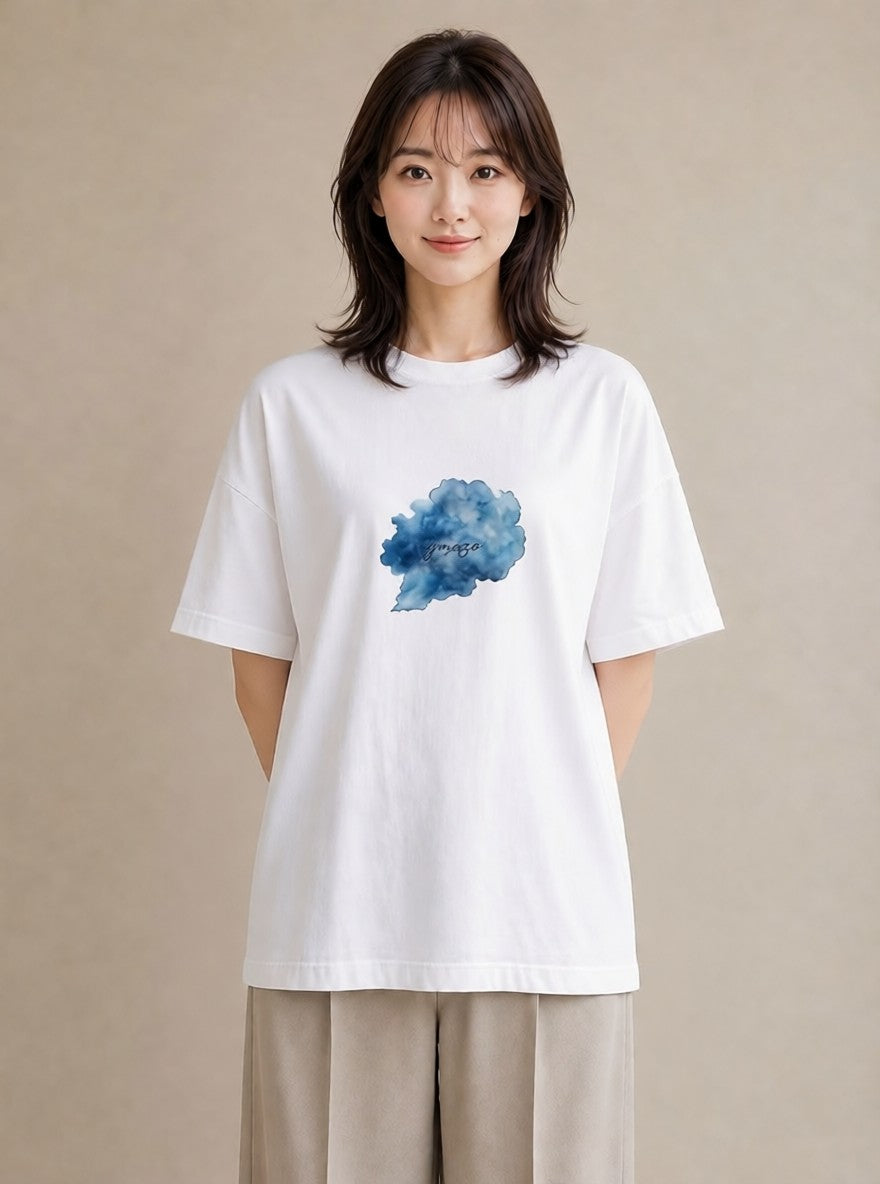 デザインTシャツ レディース 獅子座 星空 宇宙 イラスト カフェコーデ クリスマス 旅行 白T YMAZO