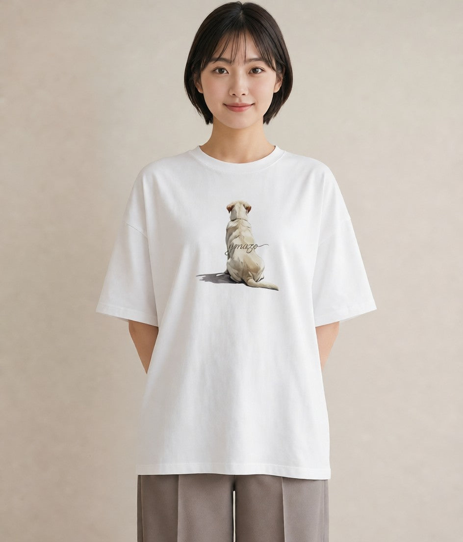 グラフィックTシャツ レディース 犬好き 犬 いぬ イラスト ラフ 母の日 ビーチ 白T YMAZO