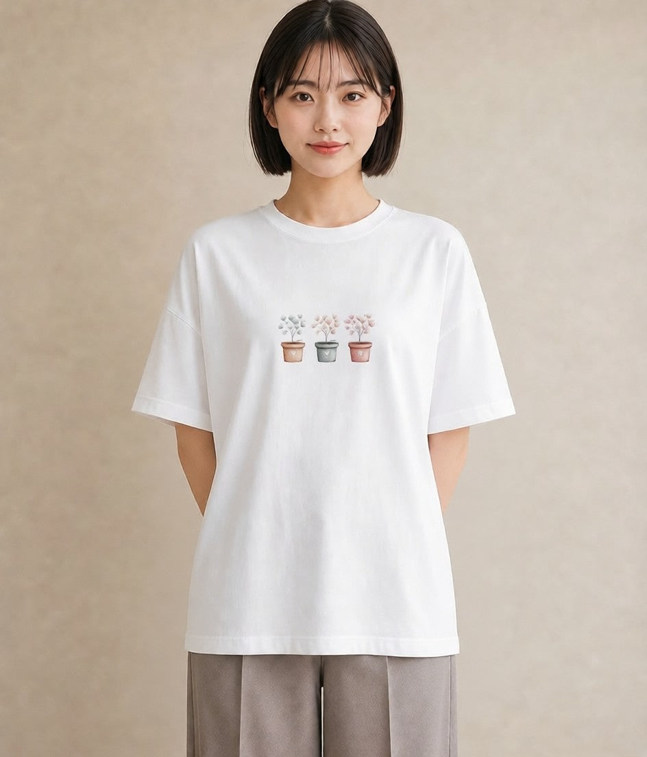 半袖Tシャツ レディース 夕暮れ バルコニー 夕焼け ナチュラル アンティーク イラスト ガーリー 女子会 お揃い 白T YMAZO