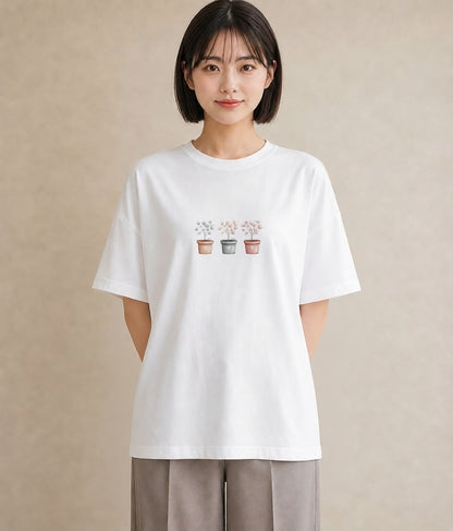 半袖Tシャツ レディース 夕暮れ バルコニー 夕焼け ナチュラル アンティーク イラスト ガーリー 女子会 お揃い 白T YMAZO
