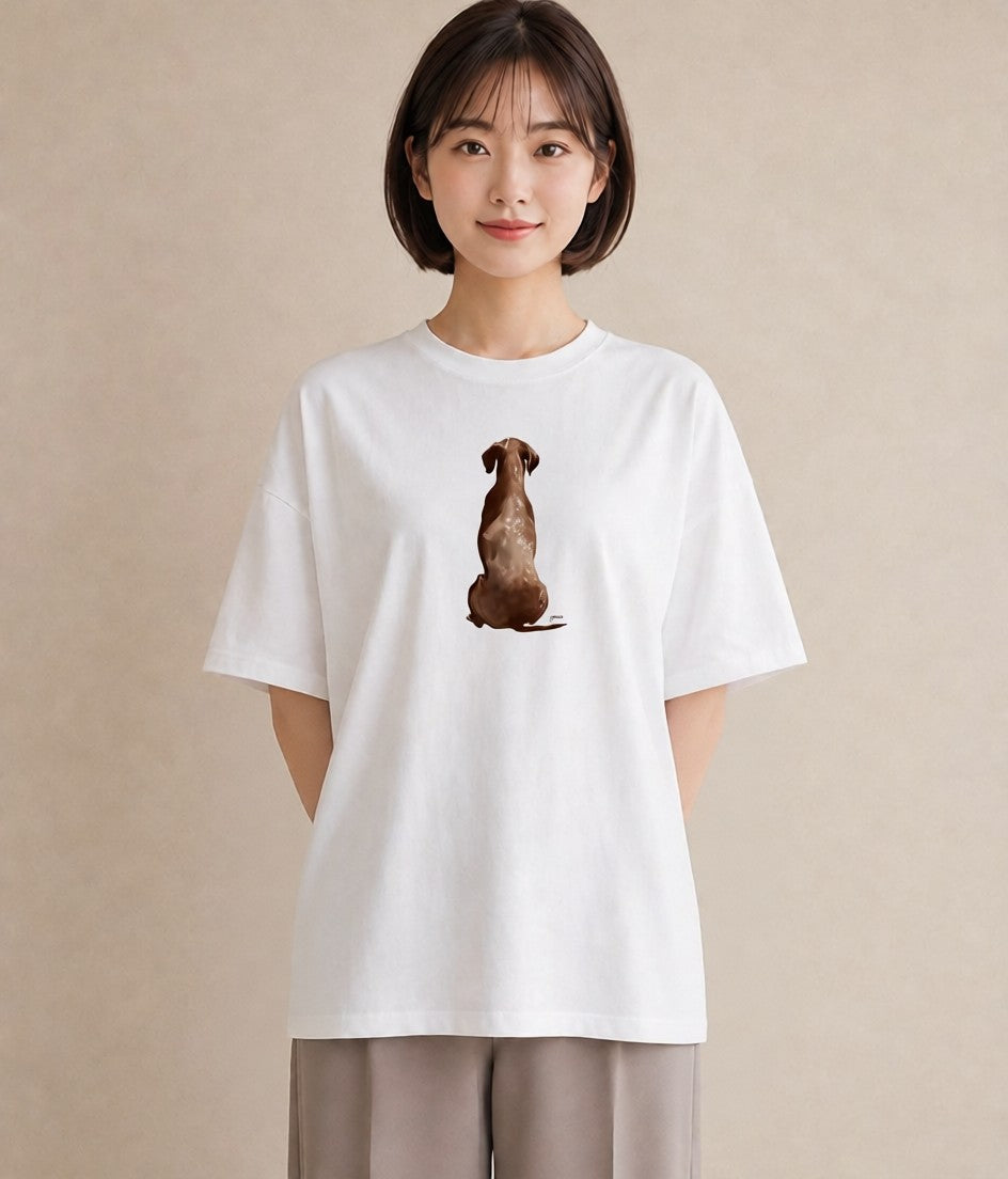 半袖Tシャツ レディース しっぽ 猫 ねこ イラスト シック 普段着 週末コーデ 白T YMAZO