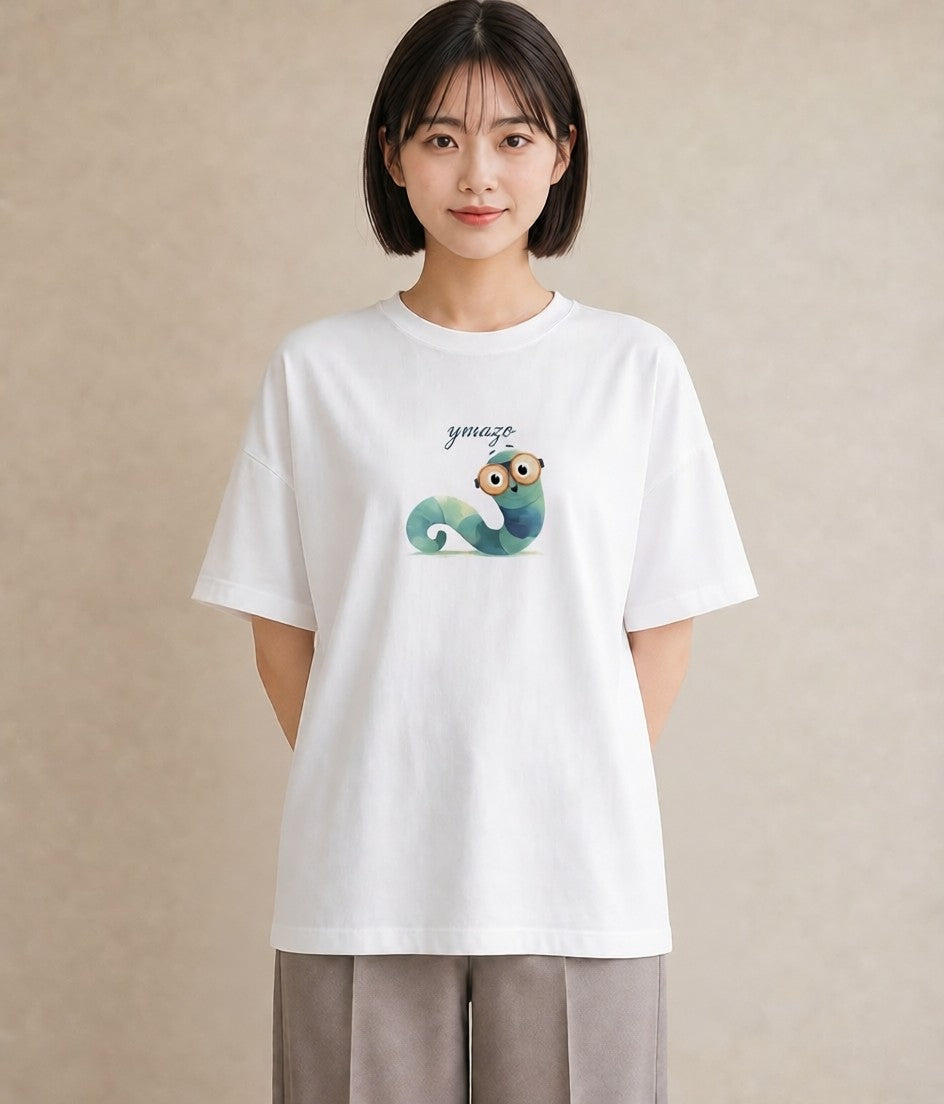 デザインTシャツ レディース チンアナゴ 海の生き物 海 イラスト 旅行コーデ 秋コーデ おしゃれギフト 白T YMAZO
