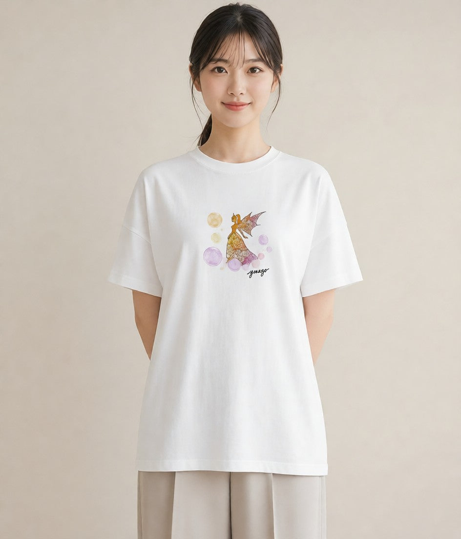 プリントTシャツ レディース 天秤座 星空 宇宙 イラスト カジュアル 友達ギフト 部屋着 白T YMAZO