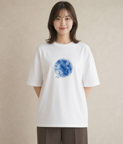 プリントTシャツ レディース 牡牛座 星空 宇宙 イラスト シック 公園 ママ 白T YMAZO
