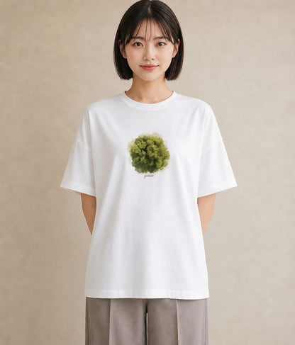 Tシャツ レディース 木 植物 ボタニカル イラスト レトロ レイヤード 友達ギフト 白T YMAZO