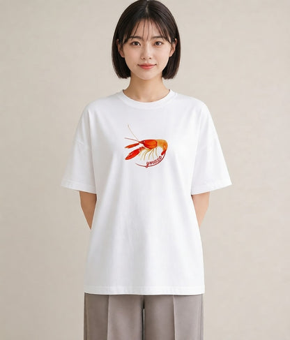 半袖Tシャツ レディース カニ 海の生き物 海 イラスト ガーリー 女子会 お揃い 白T YMAZO