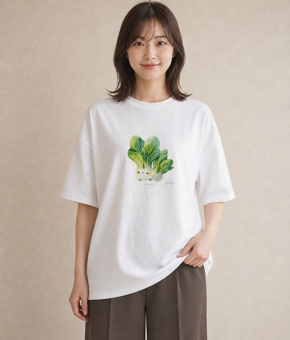 グラフィックTシャツ レディース チンアナゴ 海の生き物 海 イラスト 淡色 春服 ミセス 白T YMAZO