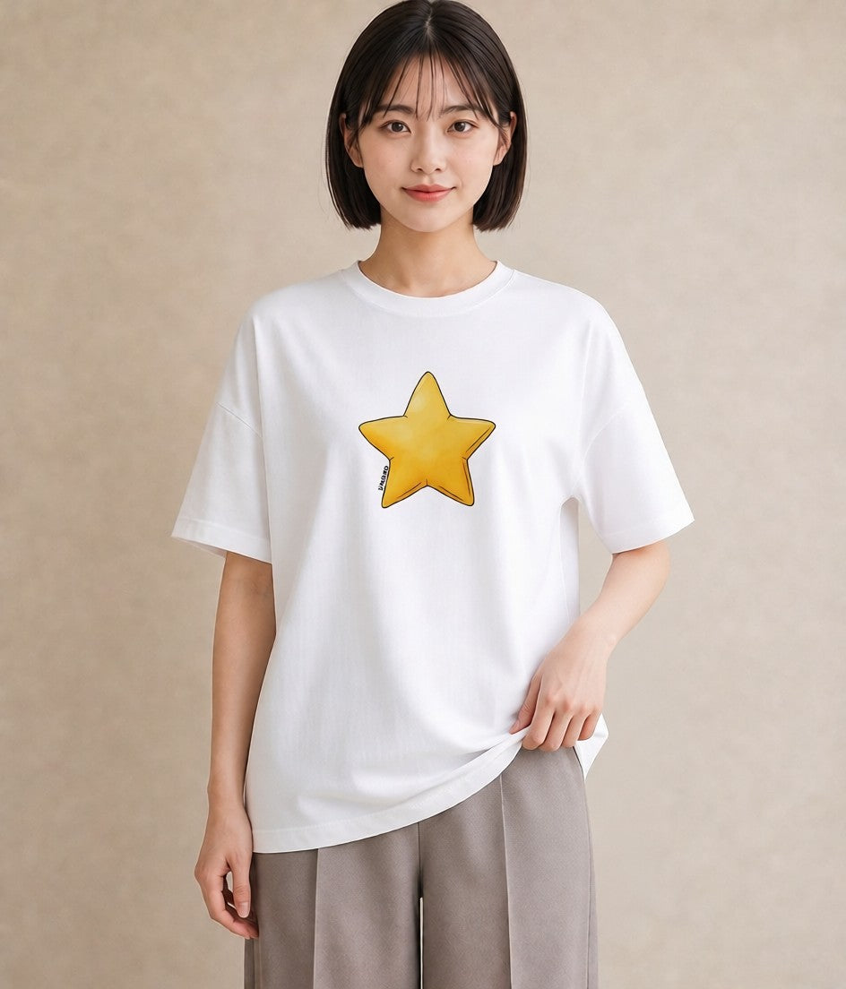 グラフィックTシャツ レディース ヒトデ 海の生き物 海 イラスト 水彩風 20代 カジュアルコーデ 白T YMAZO