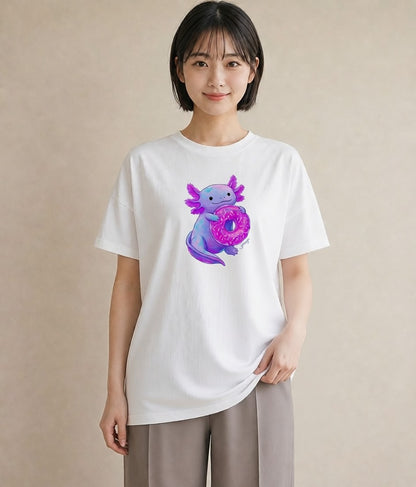 プリントTシャツ レディース ドーナツ 食べ物 フード イラスト モード クリスマス 旅行 白T YMAZO