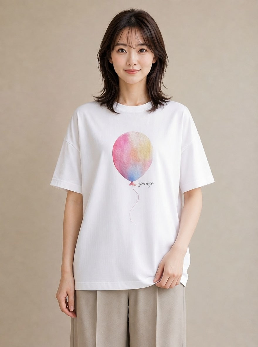 プリントTシャツ レディース わたあめ 食べ物 フード イラスト シンプル カフェ服 クリスマス 白T YMAZO