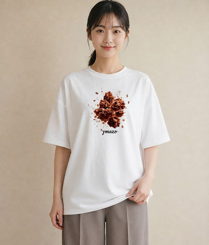 グラフィックTシャツ レディース ポップコーン 食べ物 フード イラスト ヴィンテージ風 姉妹 送別ギフト 白T YMAZO