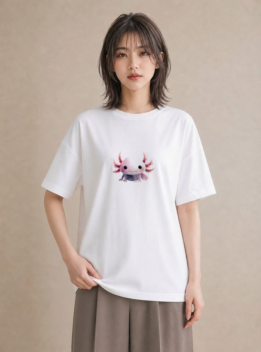 グラフィックTシャツ レディース マンボウ 海の生き物 海 イラスト 可愛い 週末コーデ 敬老の日 白T YMAZO