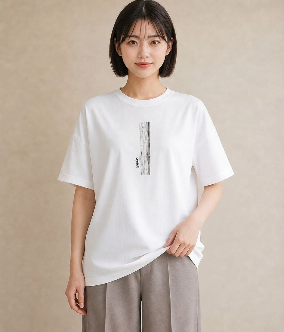 Tシャツ レディース 桟橋 水辺 波止場 ナチュラル アンティーク イラスト カジュアル 週末コーデ 敬老の日 白T YMAZO