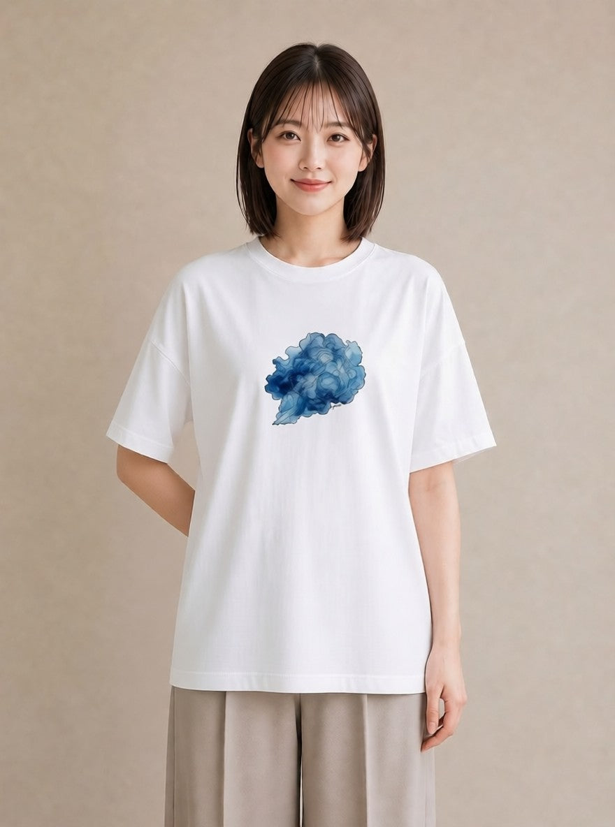 デザインTシャツ レディース 天の川 星空 宇宙 イラスト シンプル 女子会 お揃い 白T YMAZO
