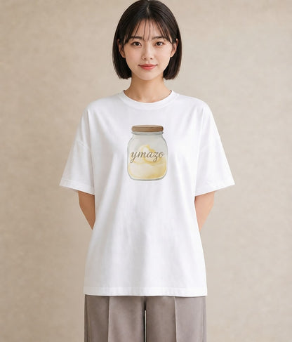 Tシャツ レディース パフェ 食べ物 フード イラスト こなれ感 夏コーデ 通学 白T YMAZO
