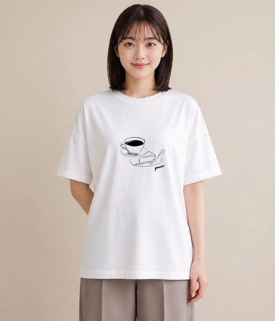 プリントTシャツ レディース スイーツ お菓子 デザート イラスト モード クリスマス 旅行 白T YMAZO
