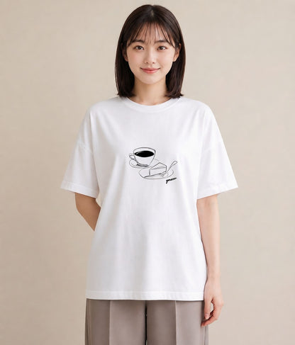 プリントTシャツ レディース スイーツ お菓子 デザート イラスト モード クリスマス 旅行 白T YMAZO