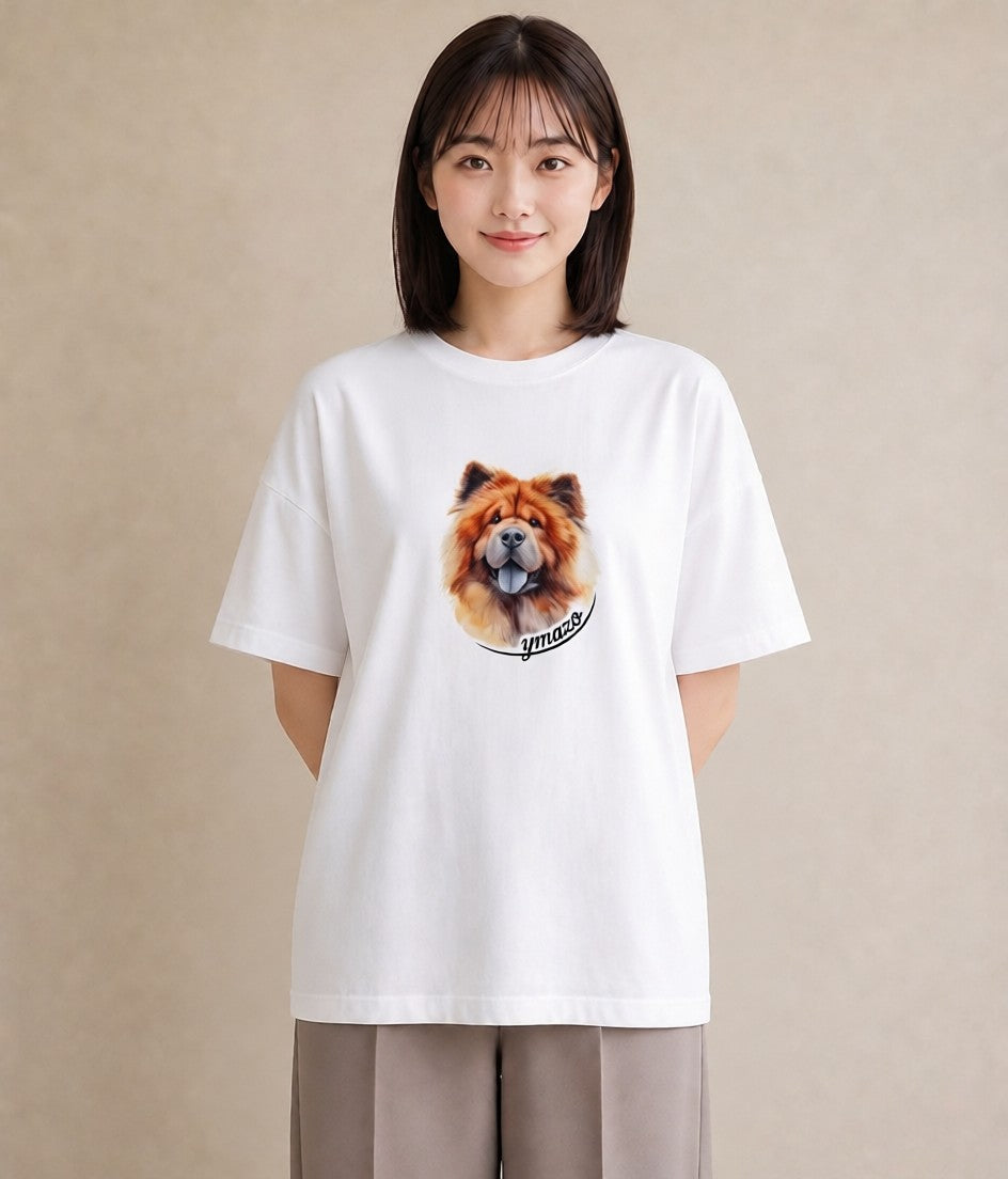 グラフィックTシャツ レディース 柴犬 しばいぬ 犬 いぬ イラスト ボタニカル 部屋着 女性向けギフト 白T YMAZO