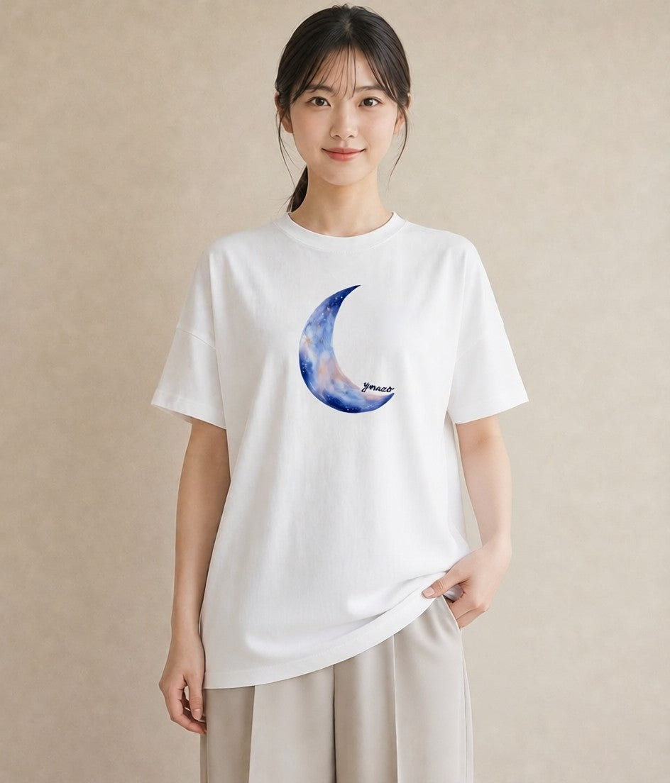 プリントTシャツ レディース 獅子座 星空 宇宙 イラスト 通学 誕生日プレゼント 白T YMAZO