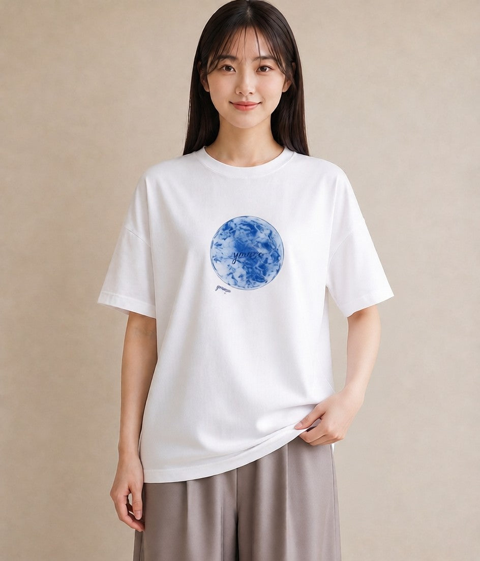 Tシャツ レディース 天秤座 星空 宇宙 イラスト 上品 自分用 ルームウェア 白T YMAZO