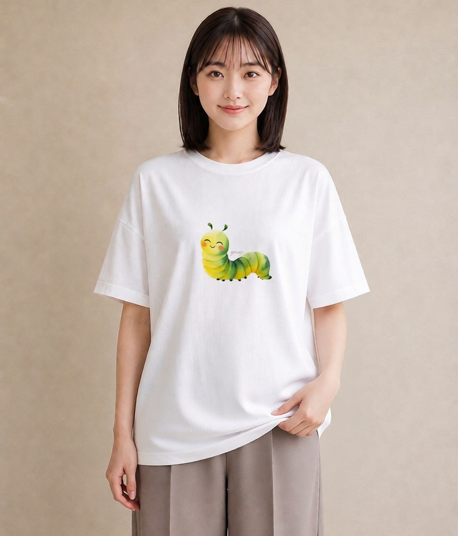 Tシャツ レディース ホタル 昆虫 虫 イラスト 休日コーデ ギフト 母の日 白T YMAZO
