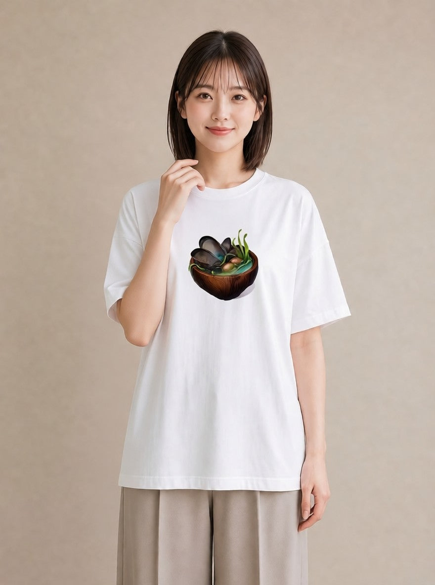 プリントTシャツ レディース 抹茶 食べ物 フード イラスト カフェコーデ 送別ギフト 通勤 白T YMAZO