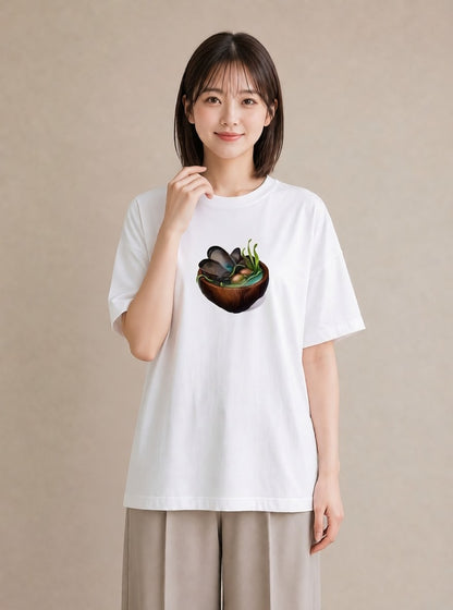 プリントTシャツ レディース 抹茶 食べ物 フード イラスト カフェコーデ 送別ギフト 通勤 白T YMAZO