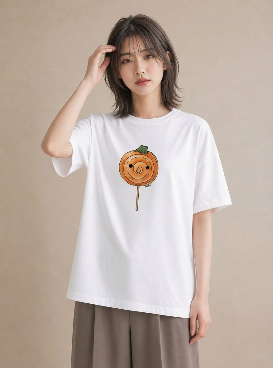 Tシャツ レディース だんご 食べ物 フード イラスト 旅行コーデ 帰省 ラフ 白T YMAZO