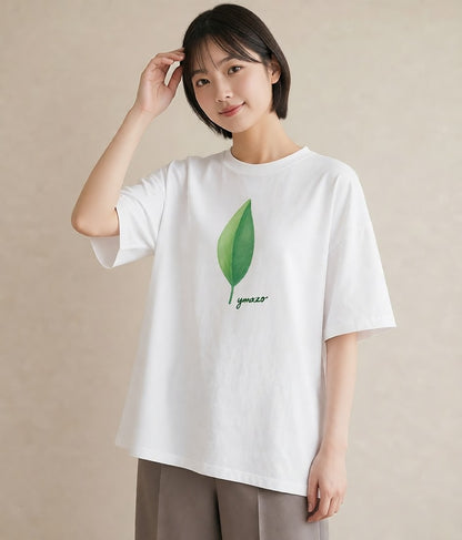 グラフィックTシャツ レディース アボカド 食べ物 フード イラスト 水彩風 20代 カジュアルコーデ 白T YMAZO