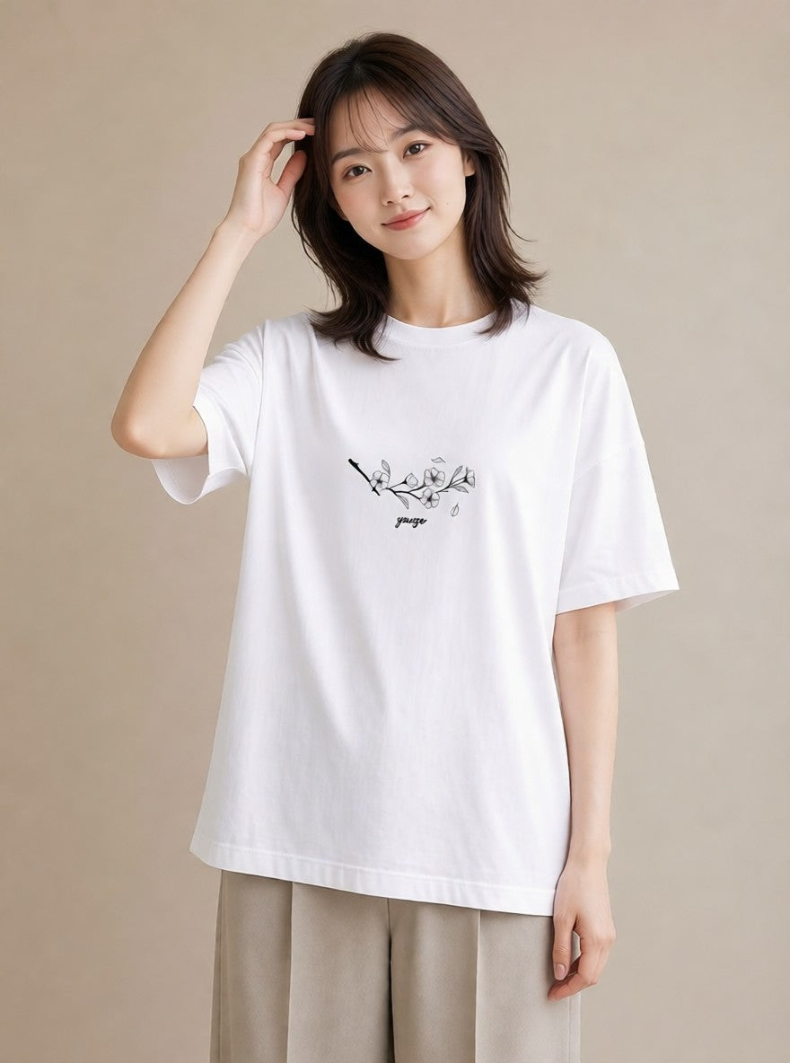 グラフィックTシャツ レディース 風鈴 ガラス 夏 ナチュラル アンティーク イラスト 韓国風 通学 誕生日プレゼント 白T YMAZO
