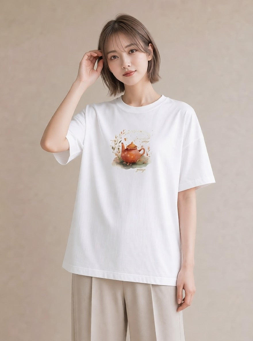 グラフィックTシャツ レディース 抹茶 食べ物 フード イラスト フェミニン ギフト 母の日 白T YMAZO