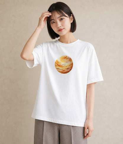 Tシャツ レディース 蠍座 星空 宇宙 イラスト ラフ 旅行用 海 白T YMAZO