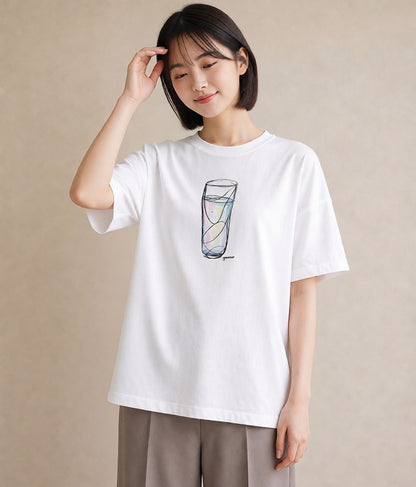 Tシャツ レディース コーヒー カフェ 珈琲 イラスト モード デート 帰省 白T YMAZO