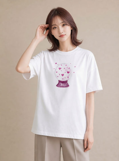 プリントTシャツ レディース 双子座 星空 宇宙 イラスト ラフ 姉妹 送別ギフト 白T YMAZO