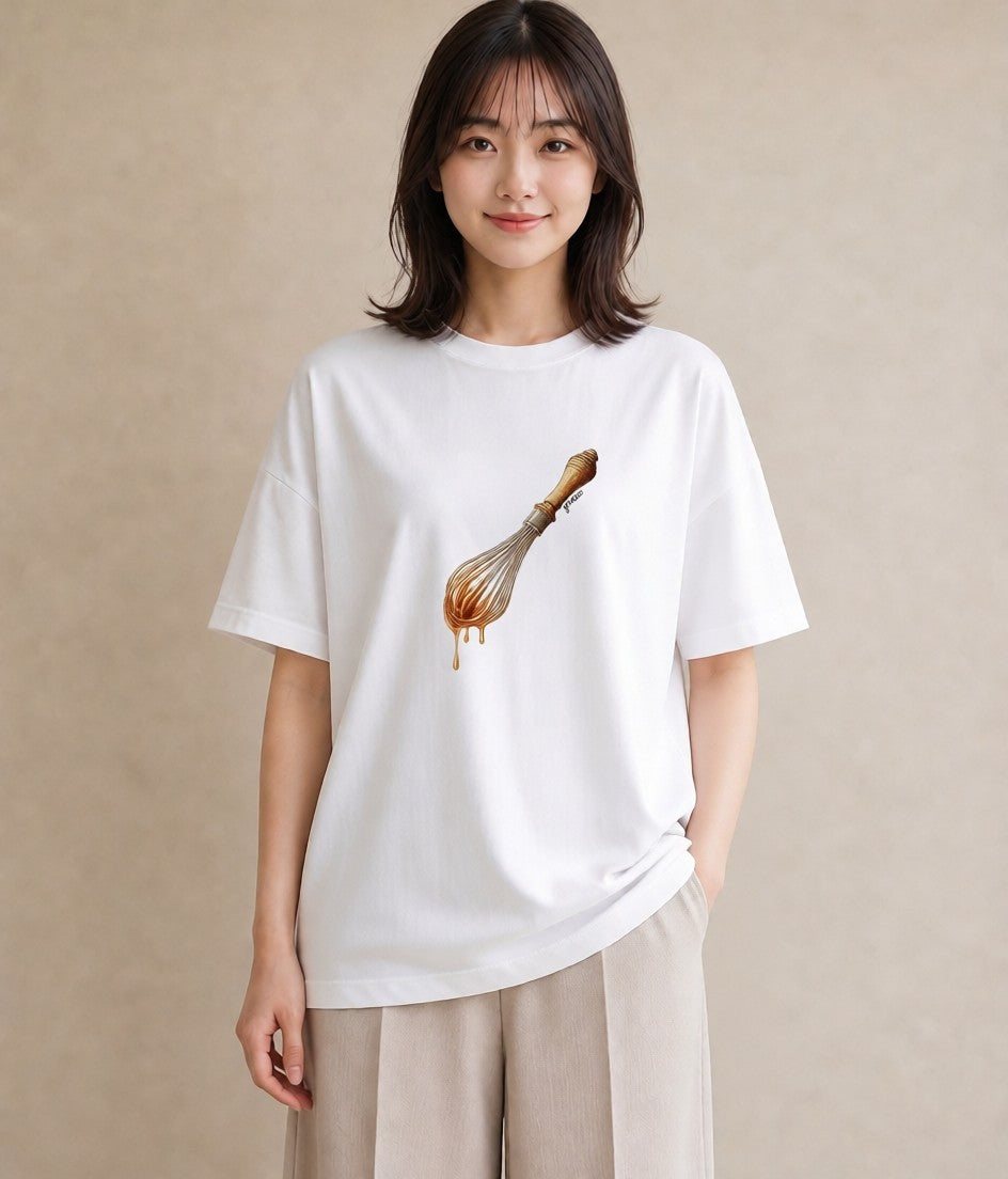 プリントTシャツ レディース はちみつ 食べ物 フード イラスト 旅行コーデ 親子 20代 白T YMAZO