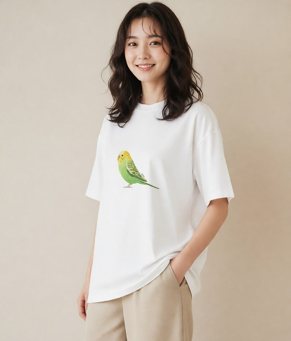 プリントTシャツ レディース マメルリハ ペット 動物 イラスト ボタニカル 敬老の日 ホワイトデー 白T YMAZO