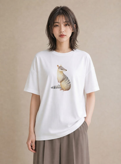 Tシャツ レディース デグー ペット 動物 イラスト ポップ ビーチ デイリーウェア 白T YMAZO