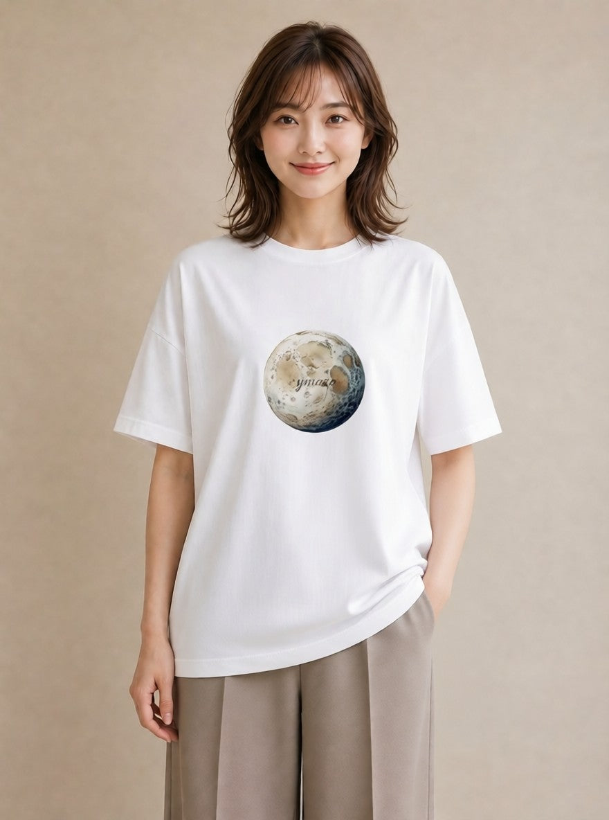 グラフィックTシャツ レディース 双子座 星空 宇宙 イラスト レトロ クリスマス 旅行 白T YMAZO